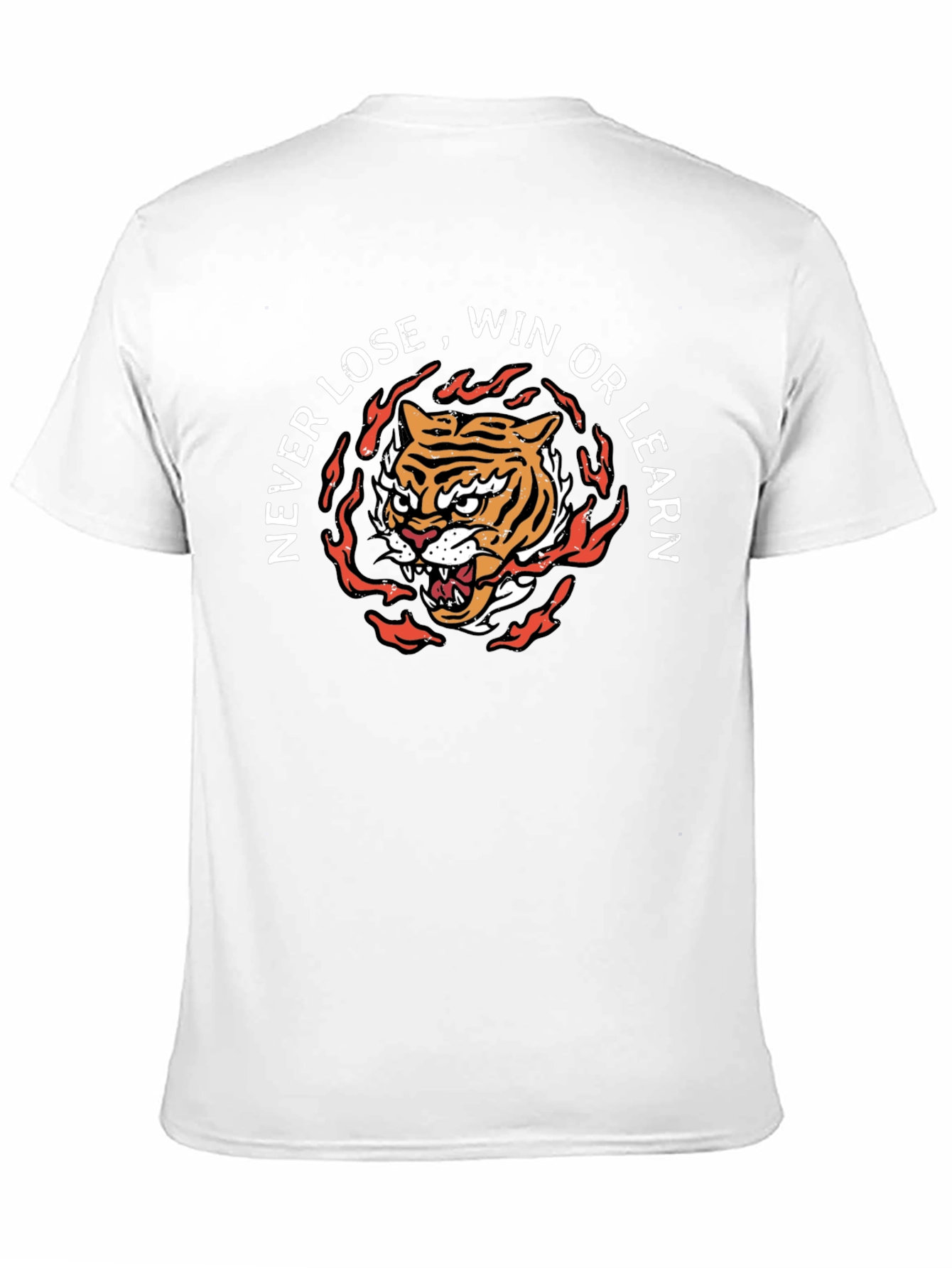 Tiger Never Lose Win Learn Black T-Shirt