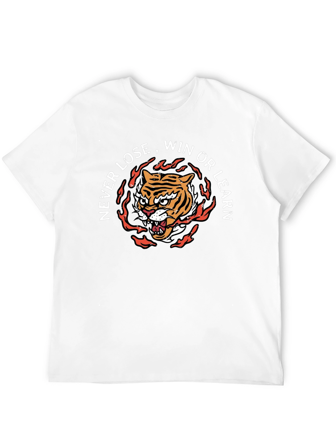 Tiger Never Lose Win Learn Black T-Shirt