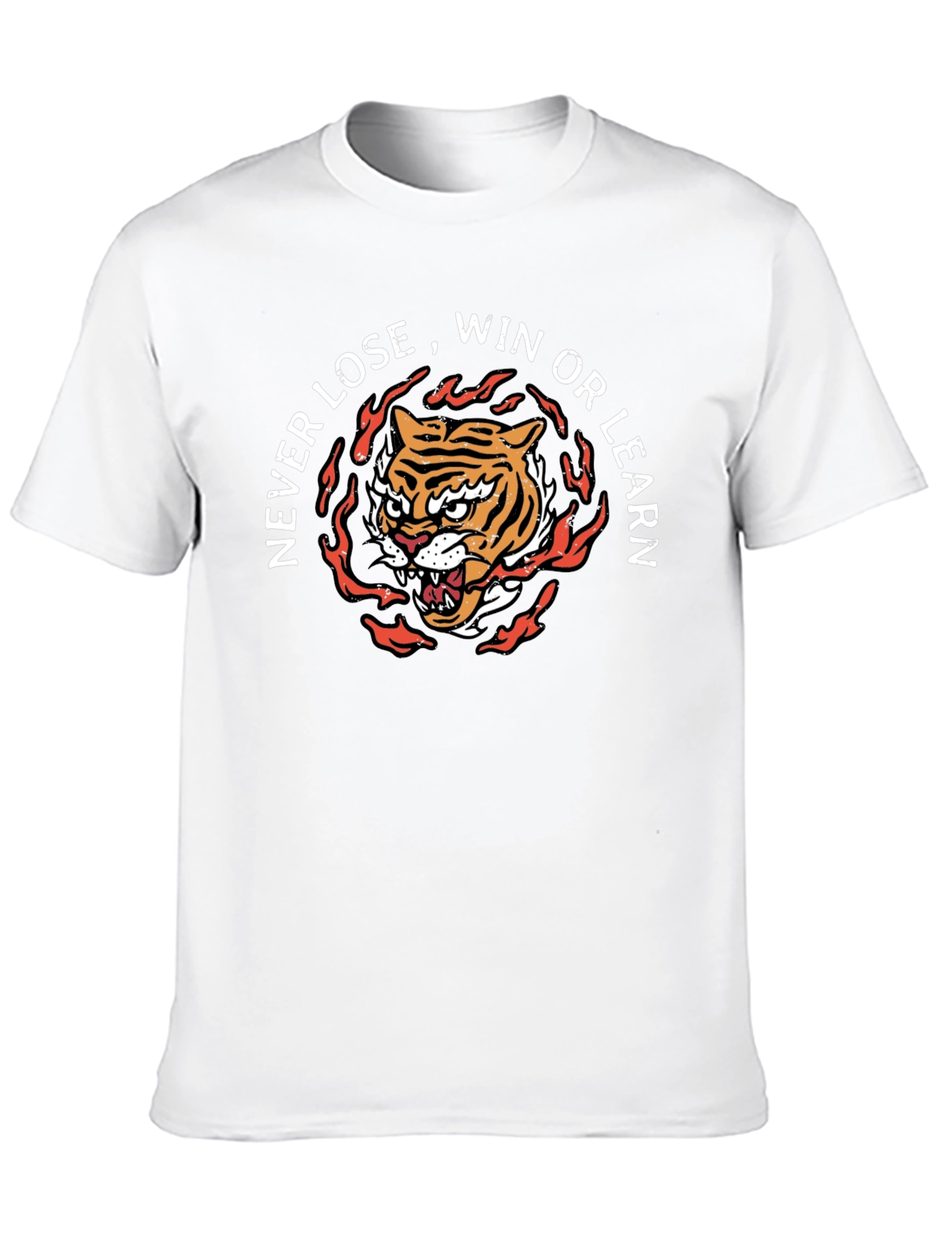 Tiger Never Lose Win Learn Black T-Shirt