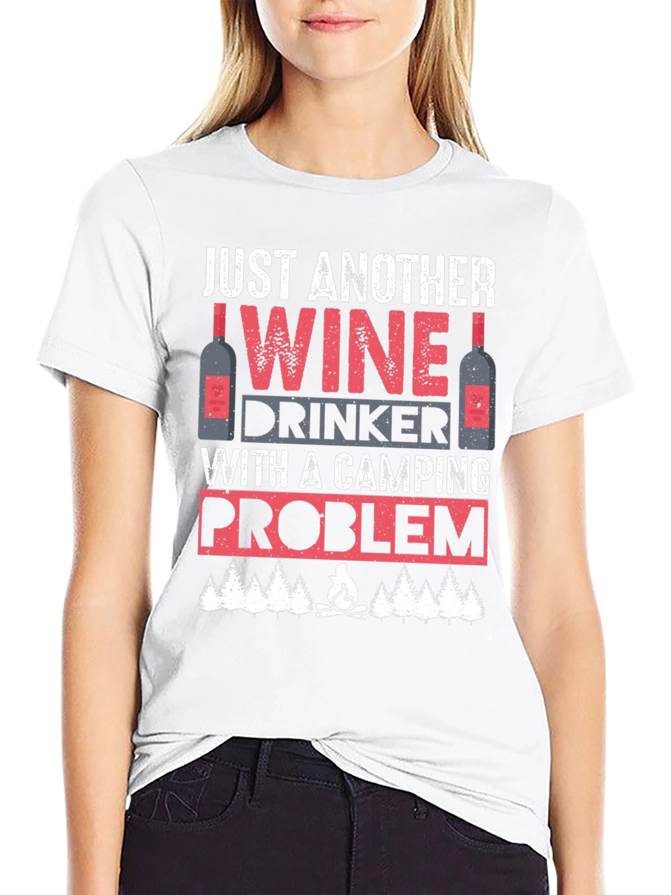 Wine Drinker Camping Problem T-Shirt