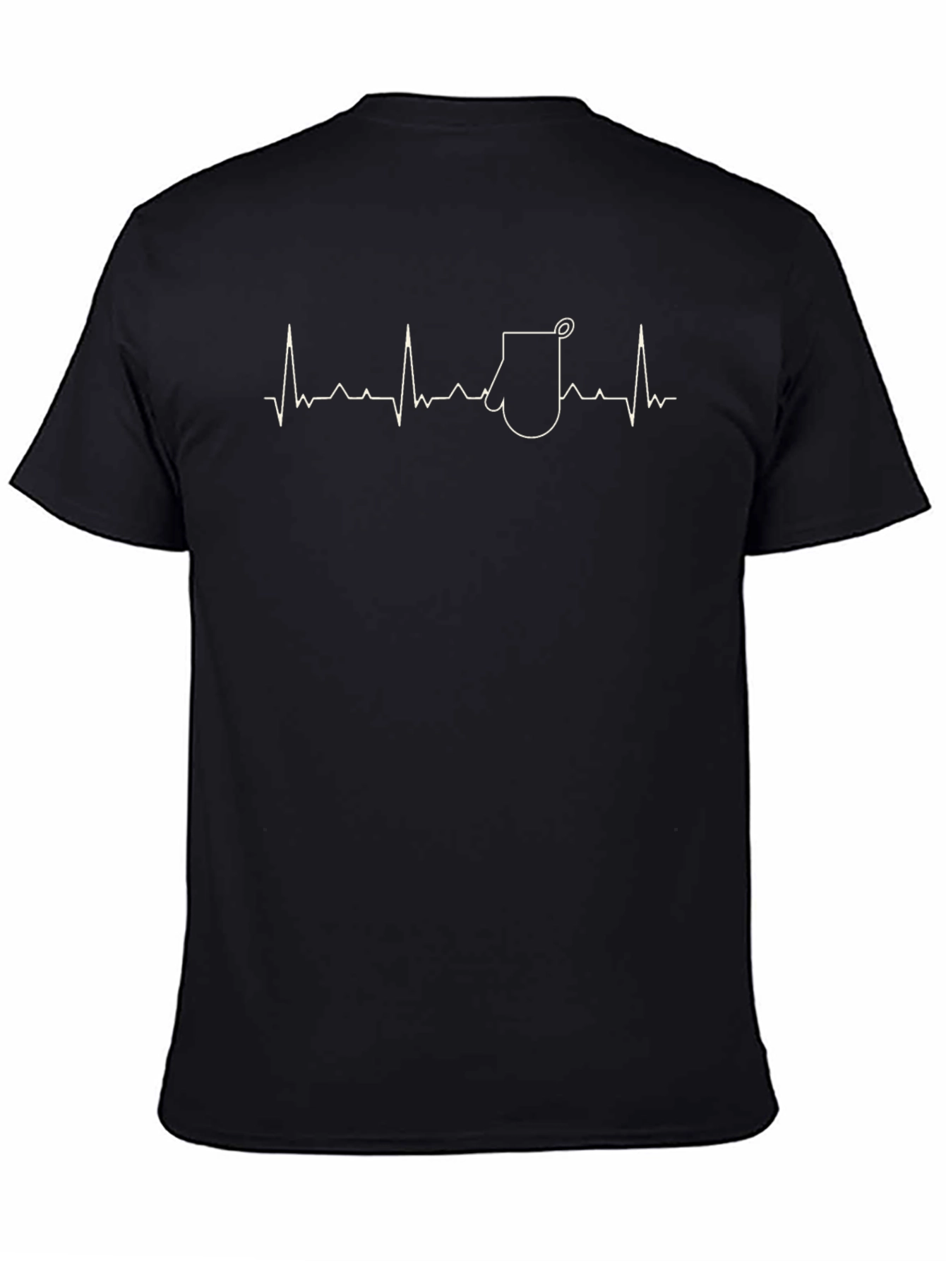 EKG Toilet Paper Funny Mens Black T-Shirt