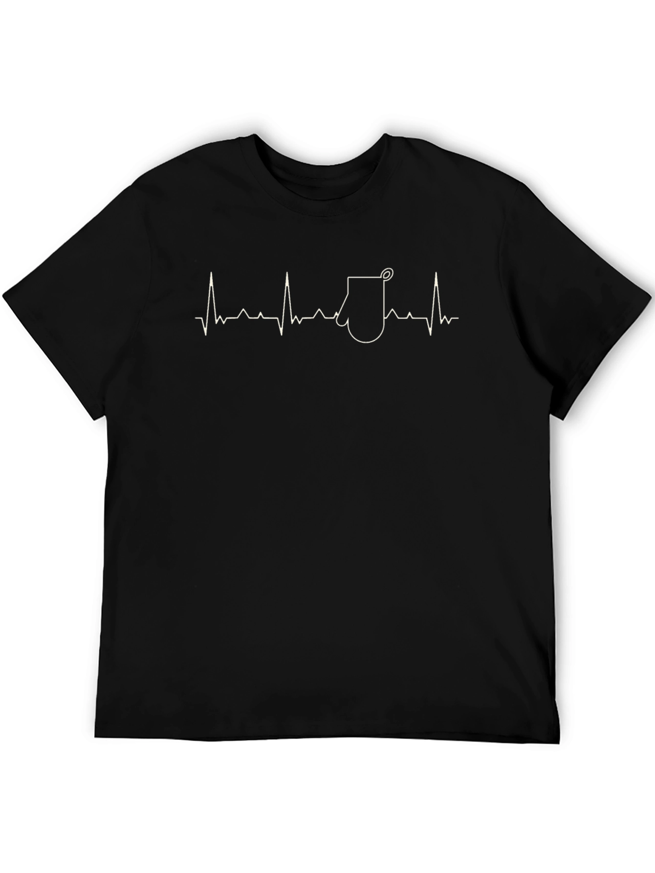 EKG Toilet Paper Funny Mens Black T-Shirt