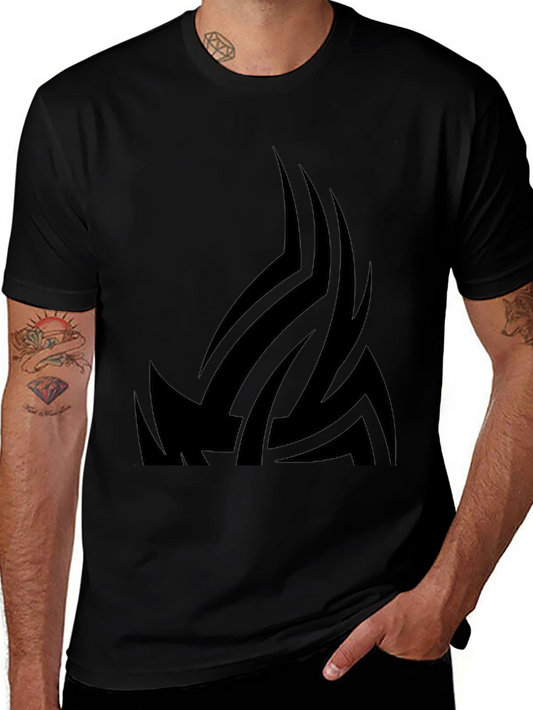 Tribal Design Black T-Shirt