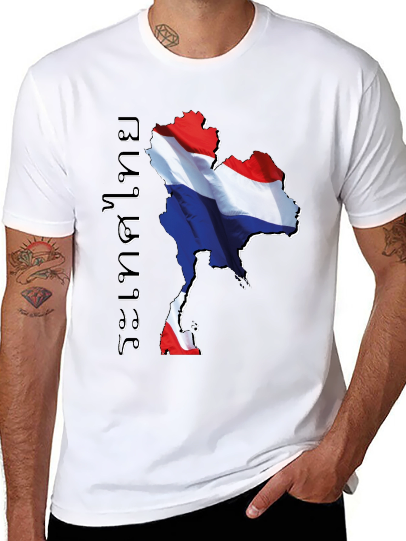 Thailand Flag Map Graphic Tee