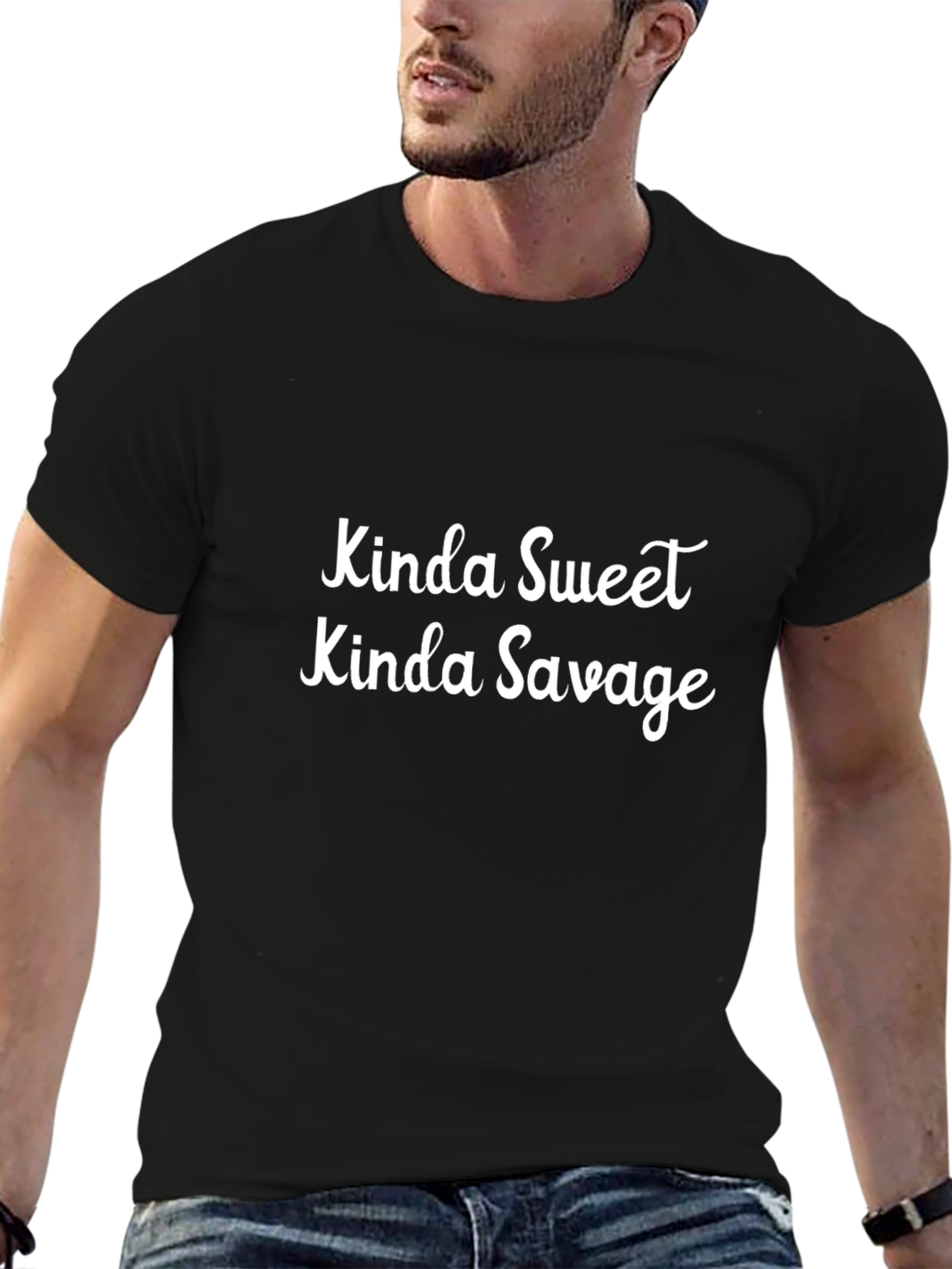 Kinda Sweet Kinda Savage Black Graphic Tee