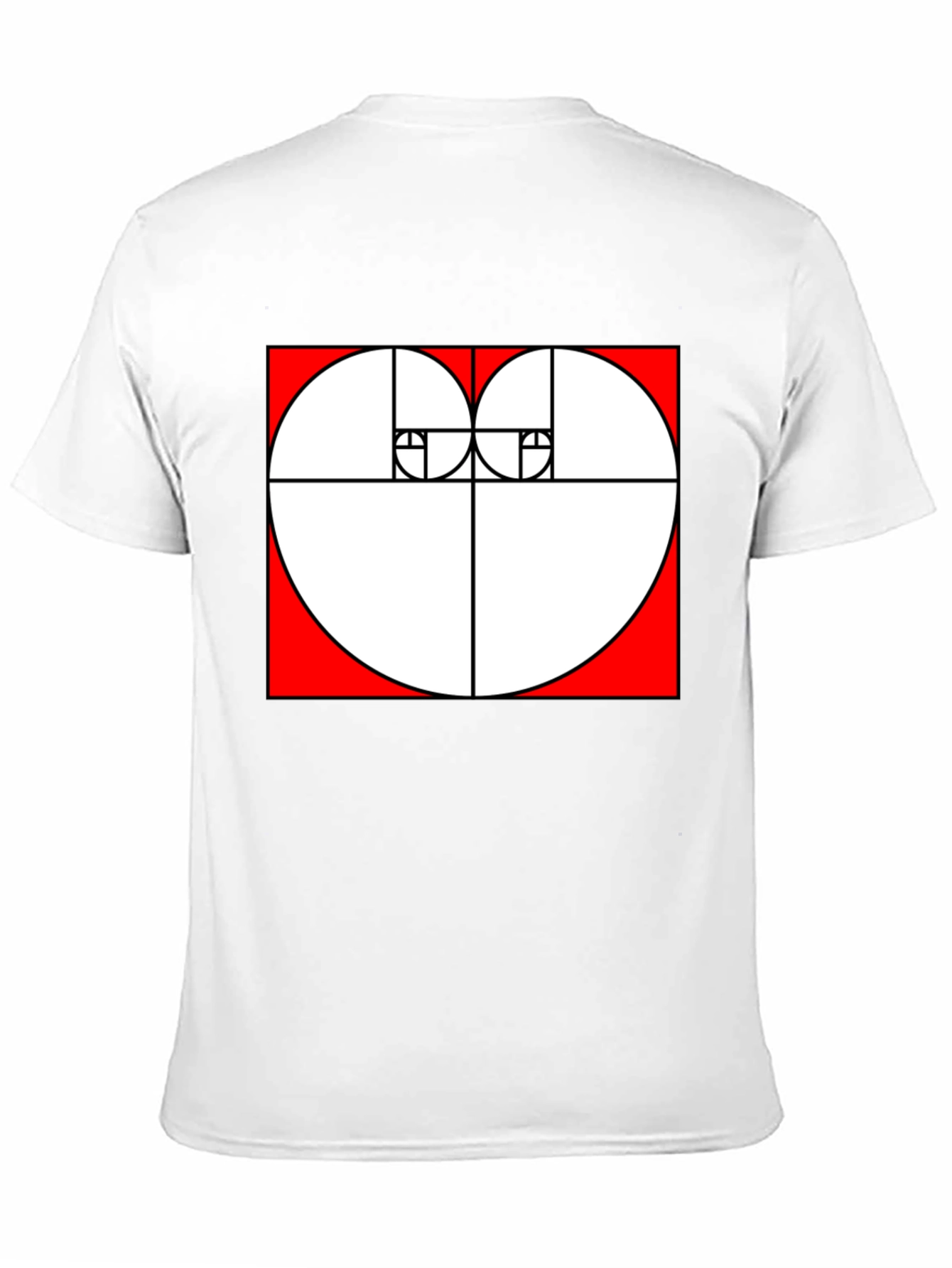 Geometric Heart Ratio Black Tee
