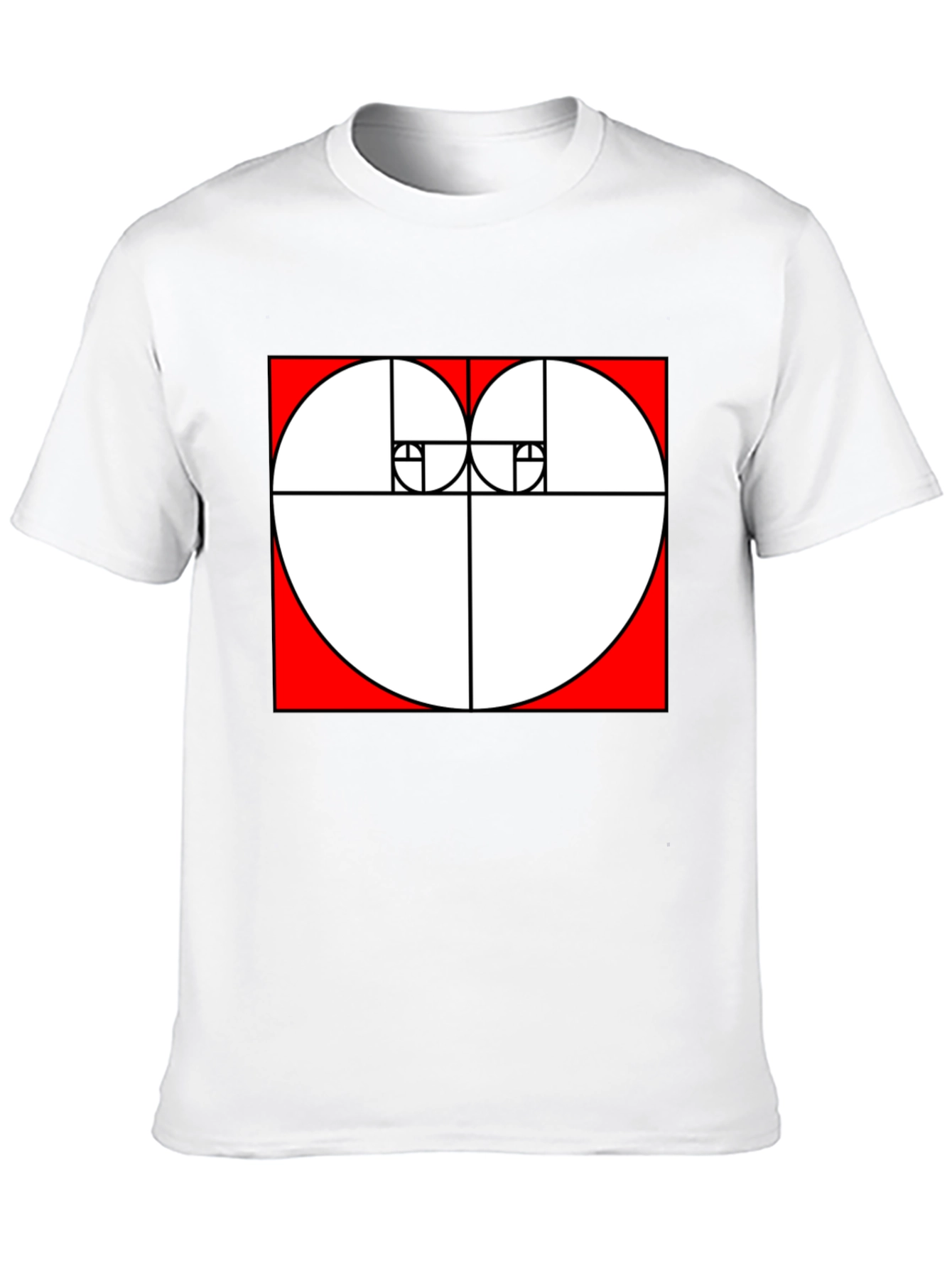 Geometric Heart Ratio Black Tee
