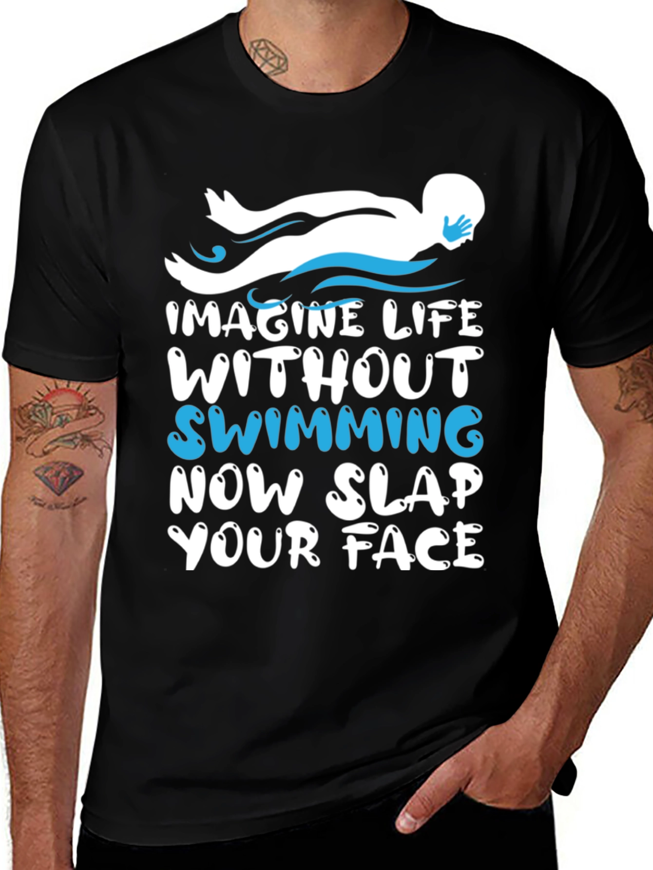 Imagine Life Without Swimming - Funny Swimmer T-Shirt