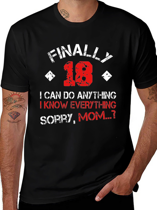 Finally 18 Funny Graphic T-Shirt