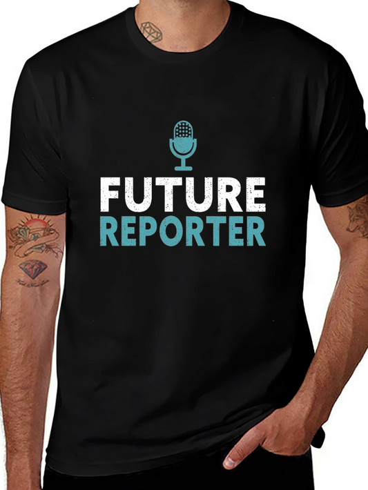 Future Reporter Graphic Tee - Black Cotton T-Shirt