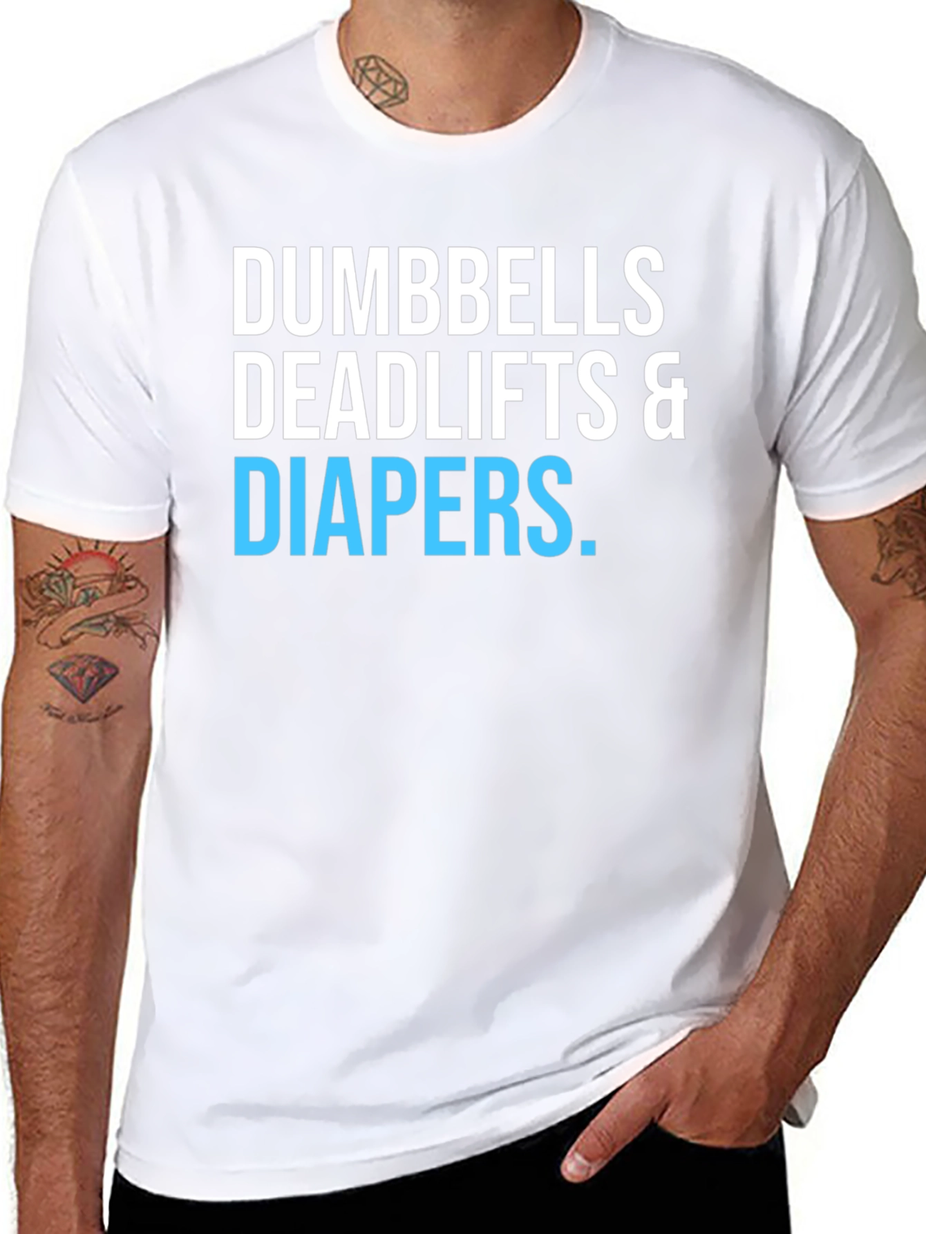 Dumbbells Deadlifts & Diapers T-Shirt