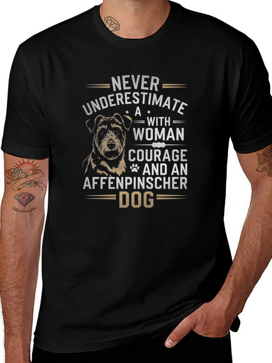 Affenpinscher Dog Lover T-Shirt - Never Underestimate A Woman Gift