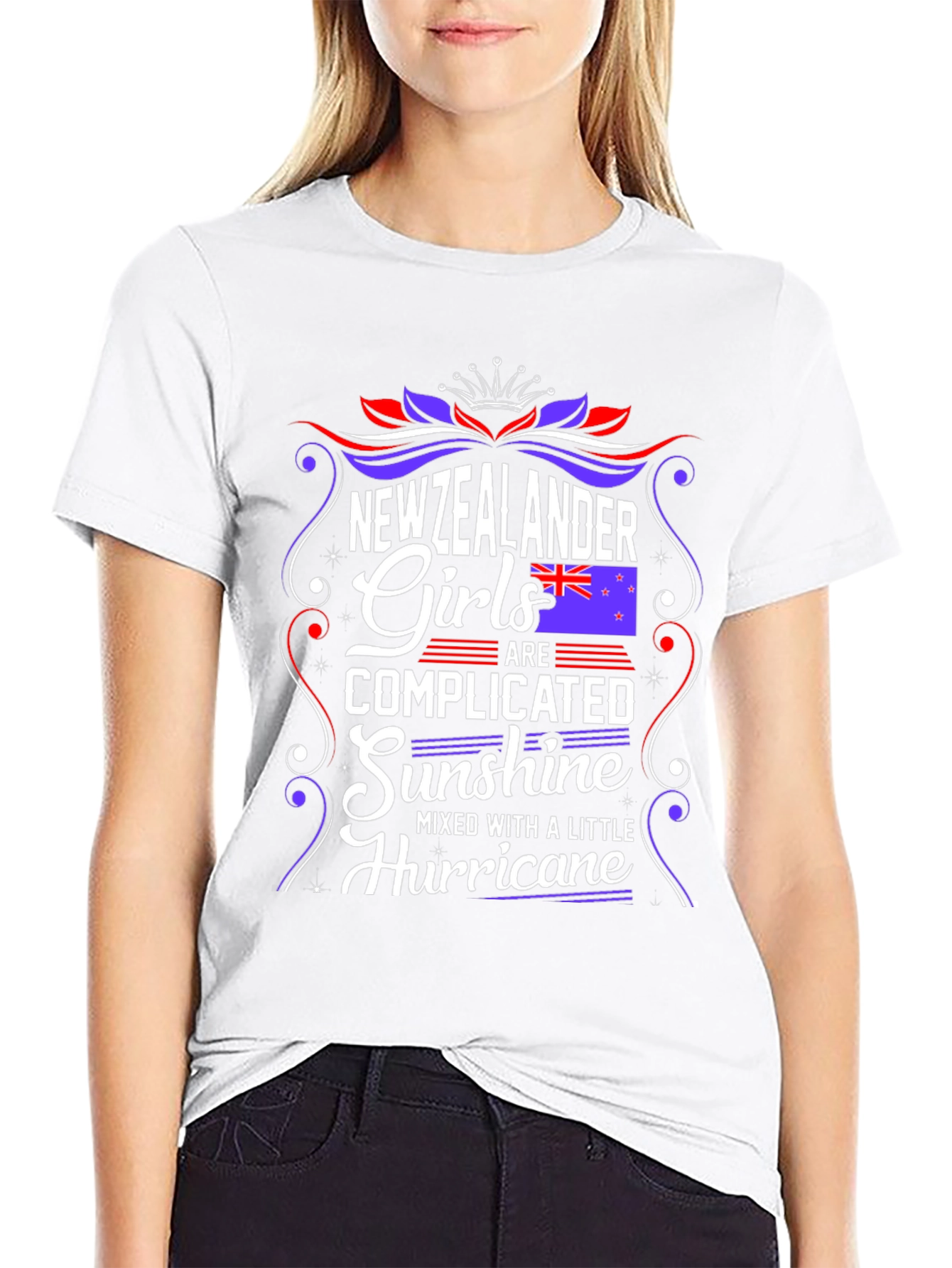 New Zealander Girls T-Shirt: Complicated Sunshine & Hurricane