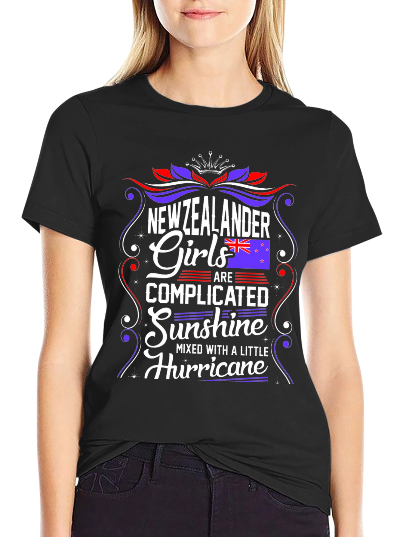 New Zealander Girls T-Shirt: Complicated Sunshine & Hurricane