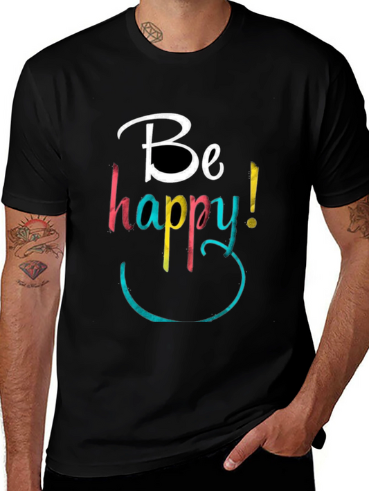 Be Happy Graphic Tee - Stylish Comfort