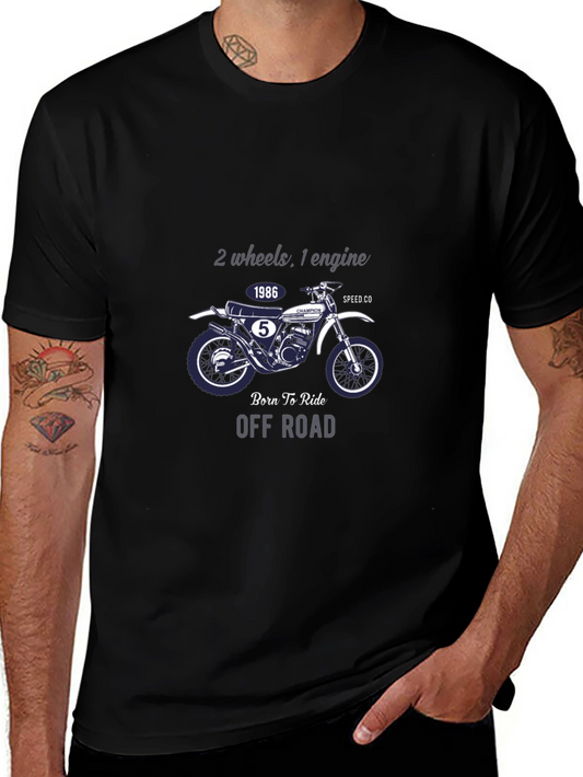 Vintage Motocross T-Shirt - 2 Wheels 1 Engine