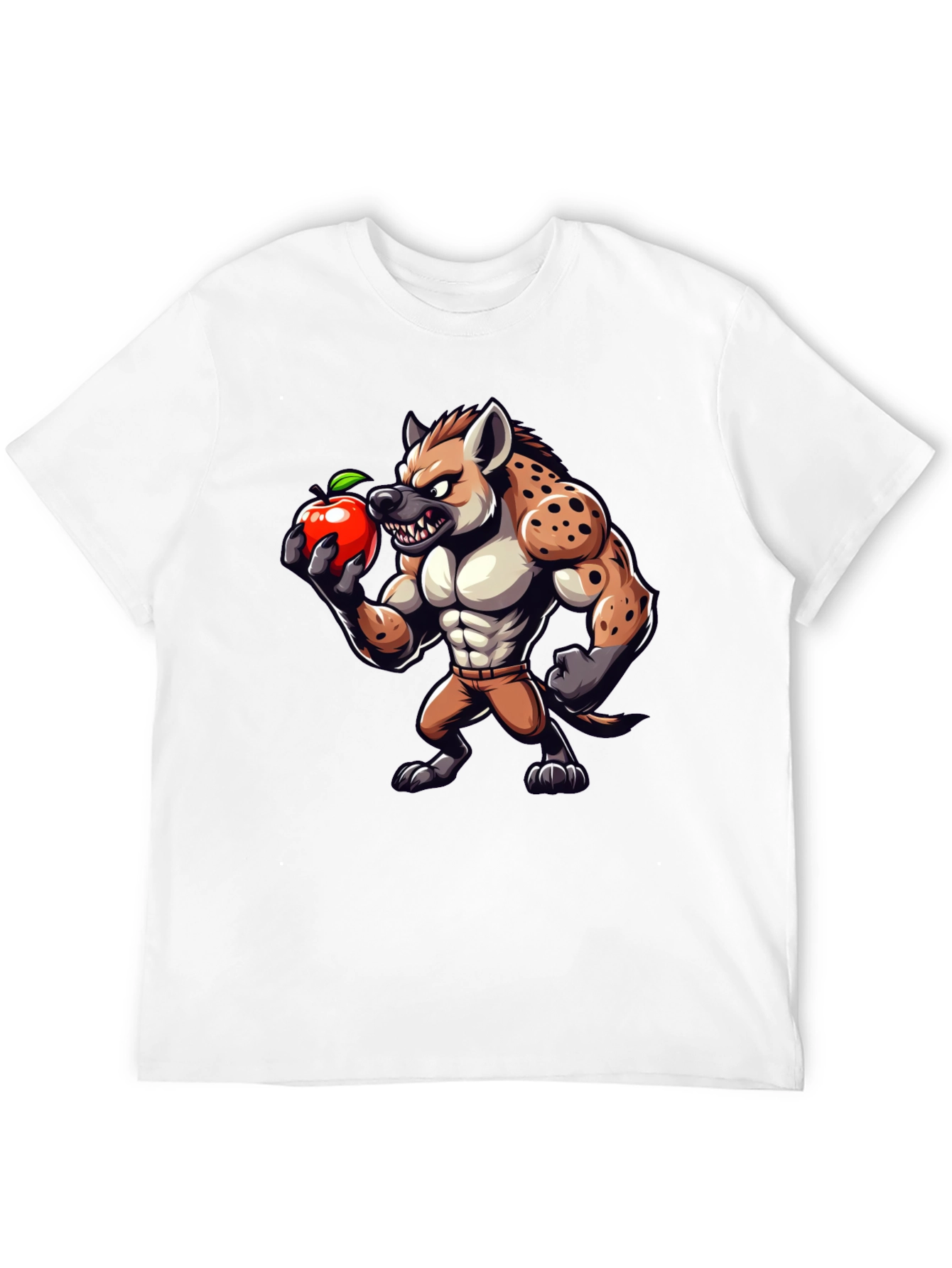Hyena Apple Funny Graphic T-Shirt