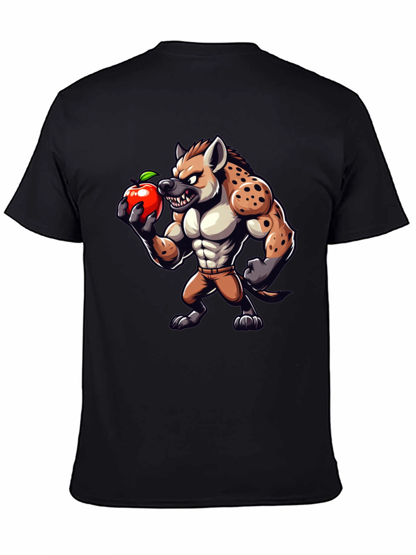 Hyena Apple Funny Graphic T-Shirt