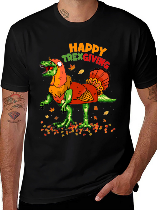 Happy Trexgiving T-Shirt Funny Thanksgiving Turkey Dinosaur Tee