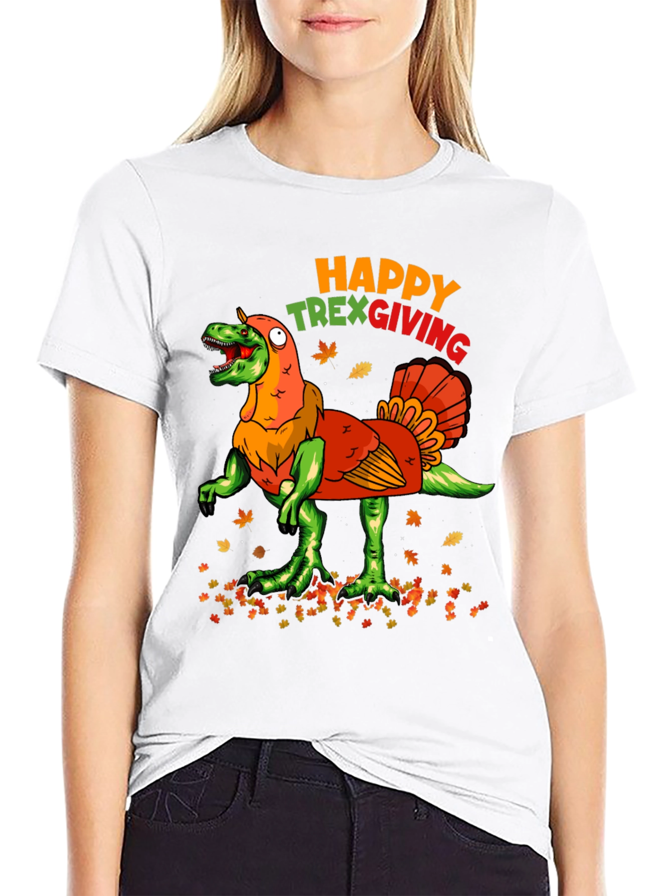Happy Trexgiving T-Shirt Funny Thanksgiving Turkey Dinosaur Tee