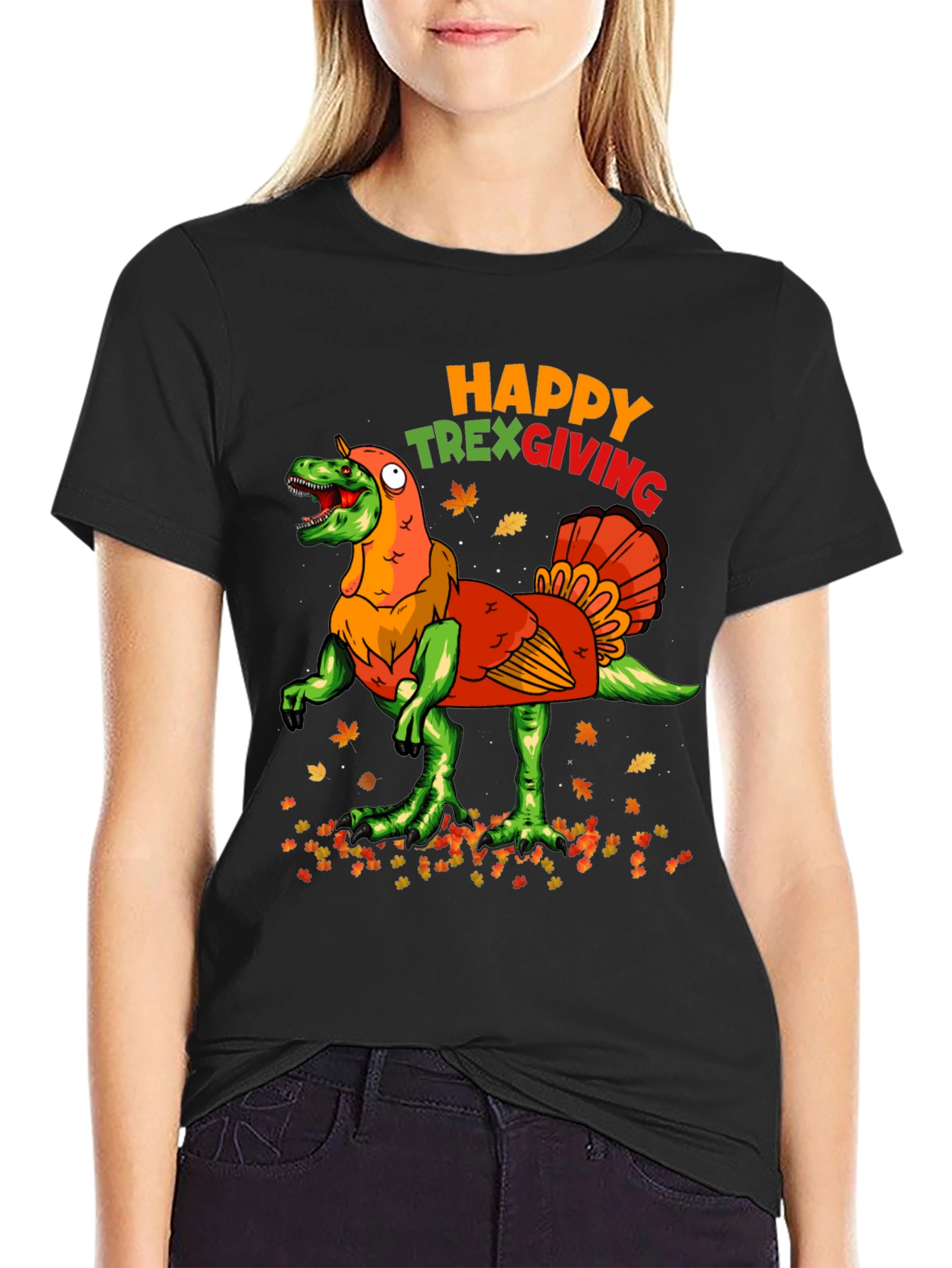 Happy Trexgiving T-Shirt Funny Thanksgiving Turkey Dinosaur Tee