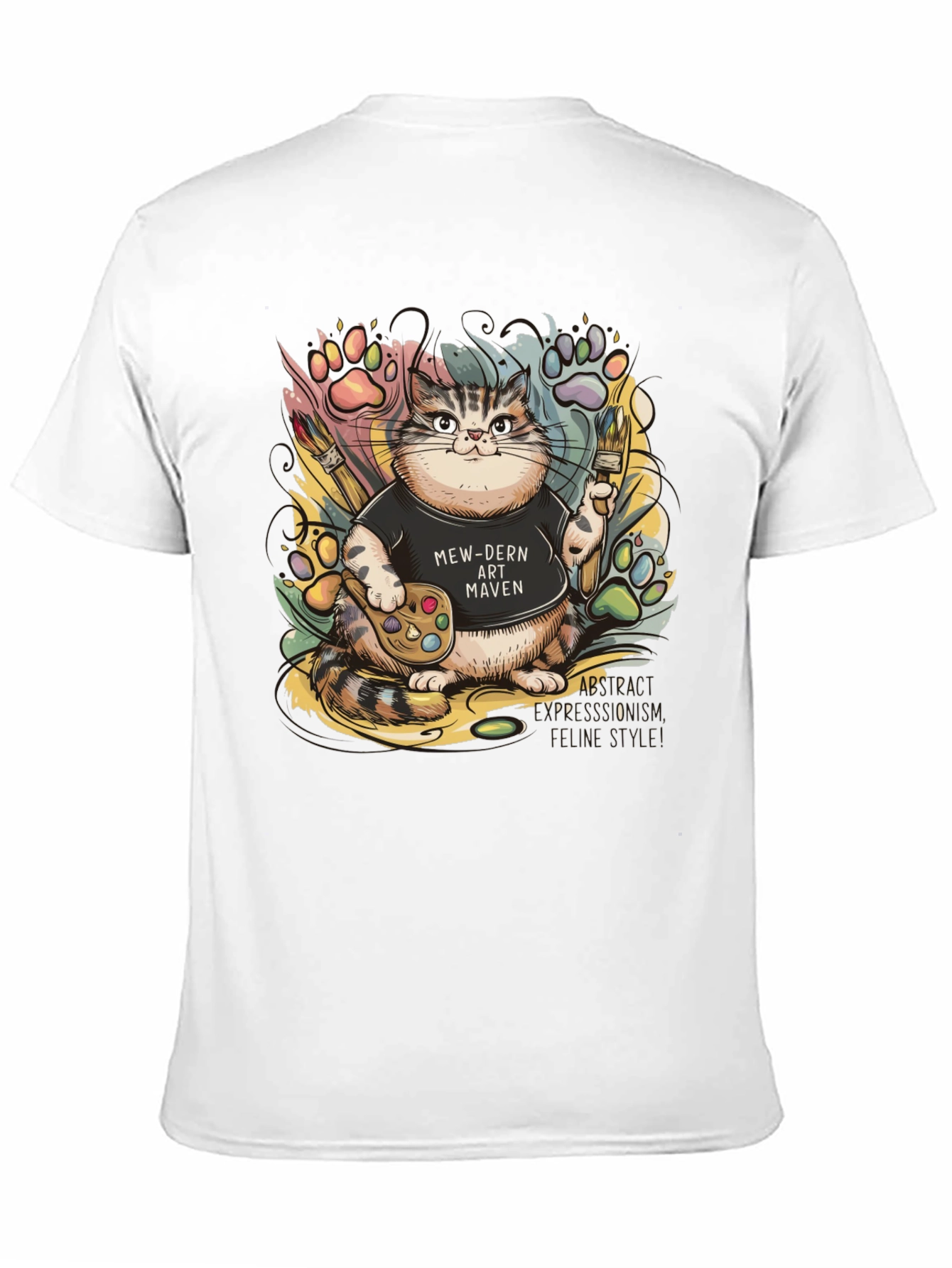 Mew-dern Art Maven T-Shirt - Cat Lover Tee