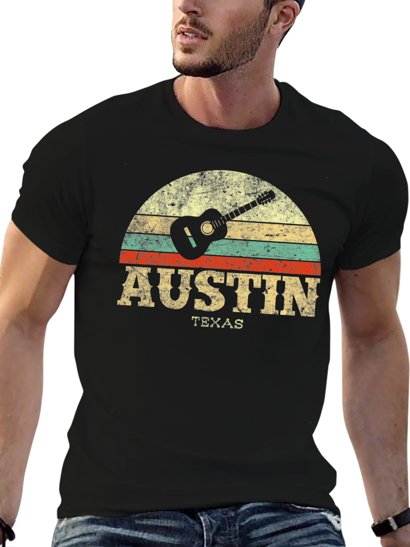 Austin Texas Guitar Graphic Tee
