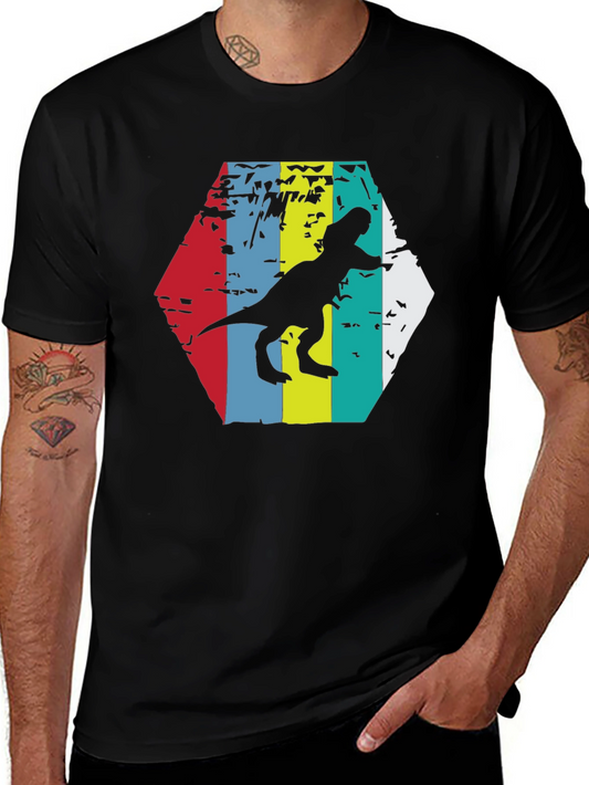 Retro Dinosaur Graphic Tee - Classic Style