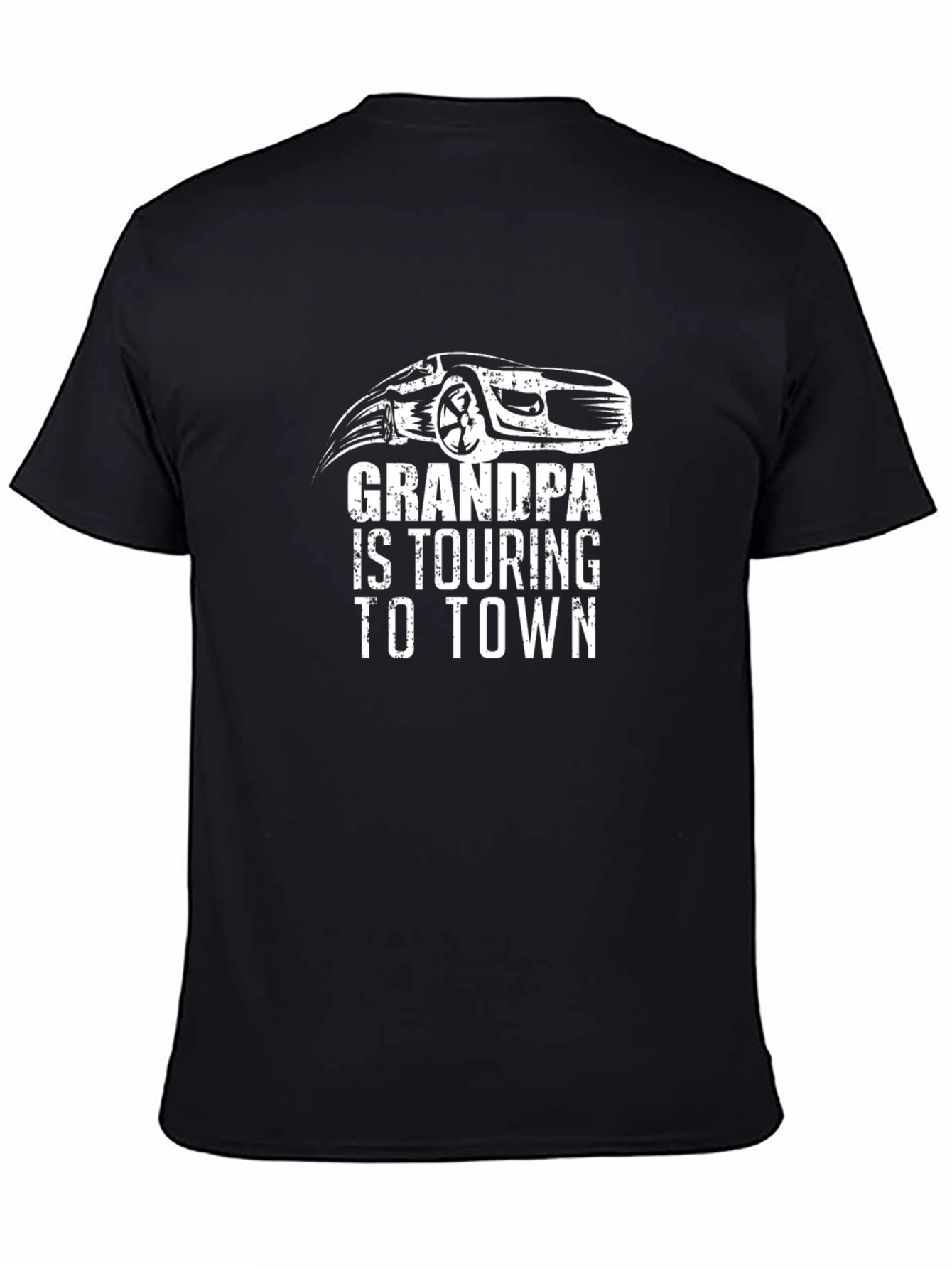 Grandpa Touring to Town Car Graphic Tee - Black