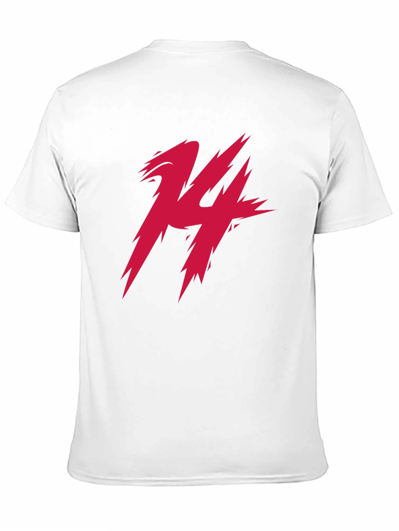 Edgy Red 14 Graphic Print Black Tee