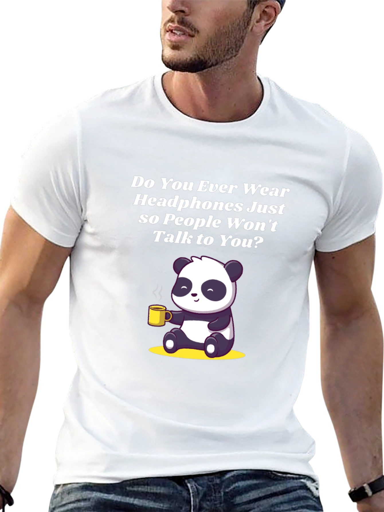 Introvert Panda T-Shirt - Do You Ever Wear Headphones?