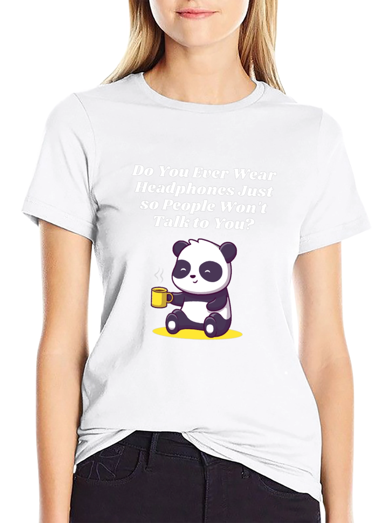 Introvert Panda T-Shirt - Do You Ever Wear Headphones?