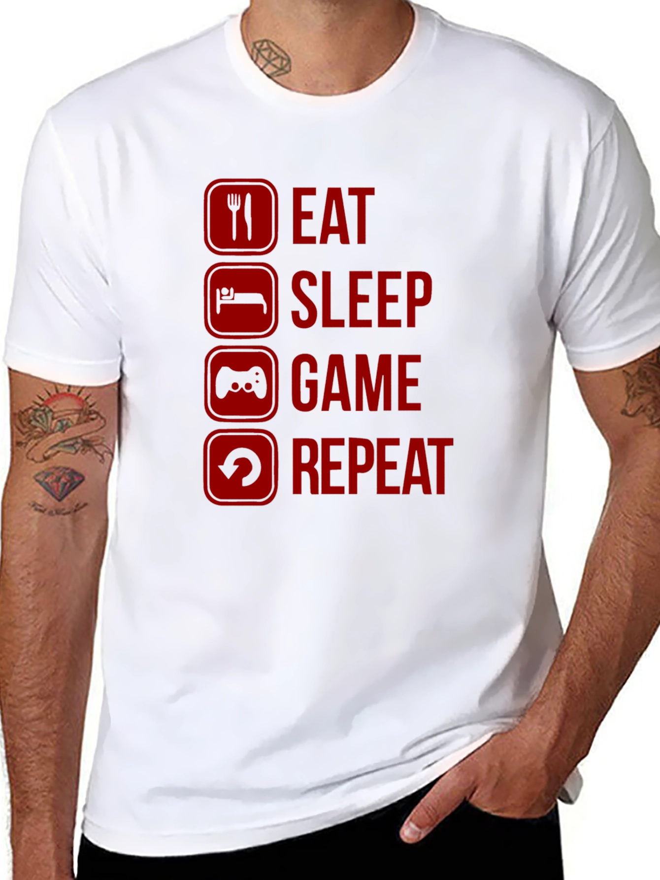 Eat Sleep Game Repeat Gamer T-Shirt