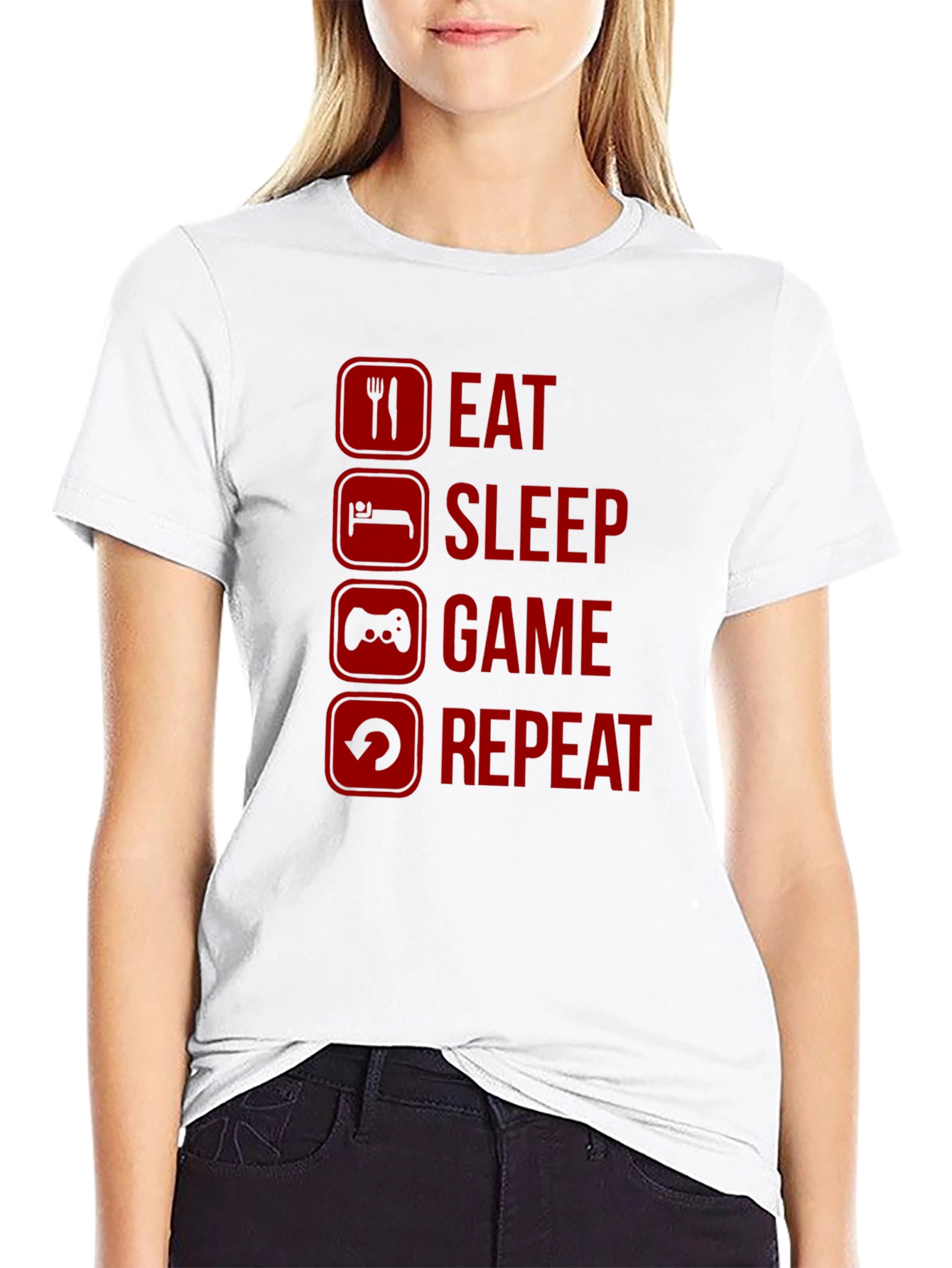 Eat Sleep Game Repeat Gamer T-Shirt
