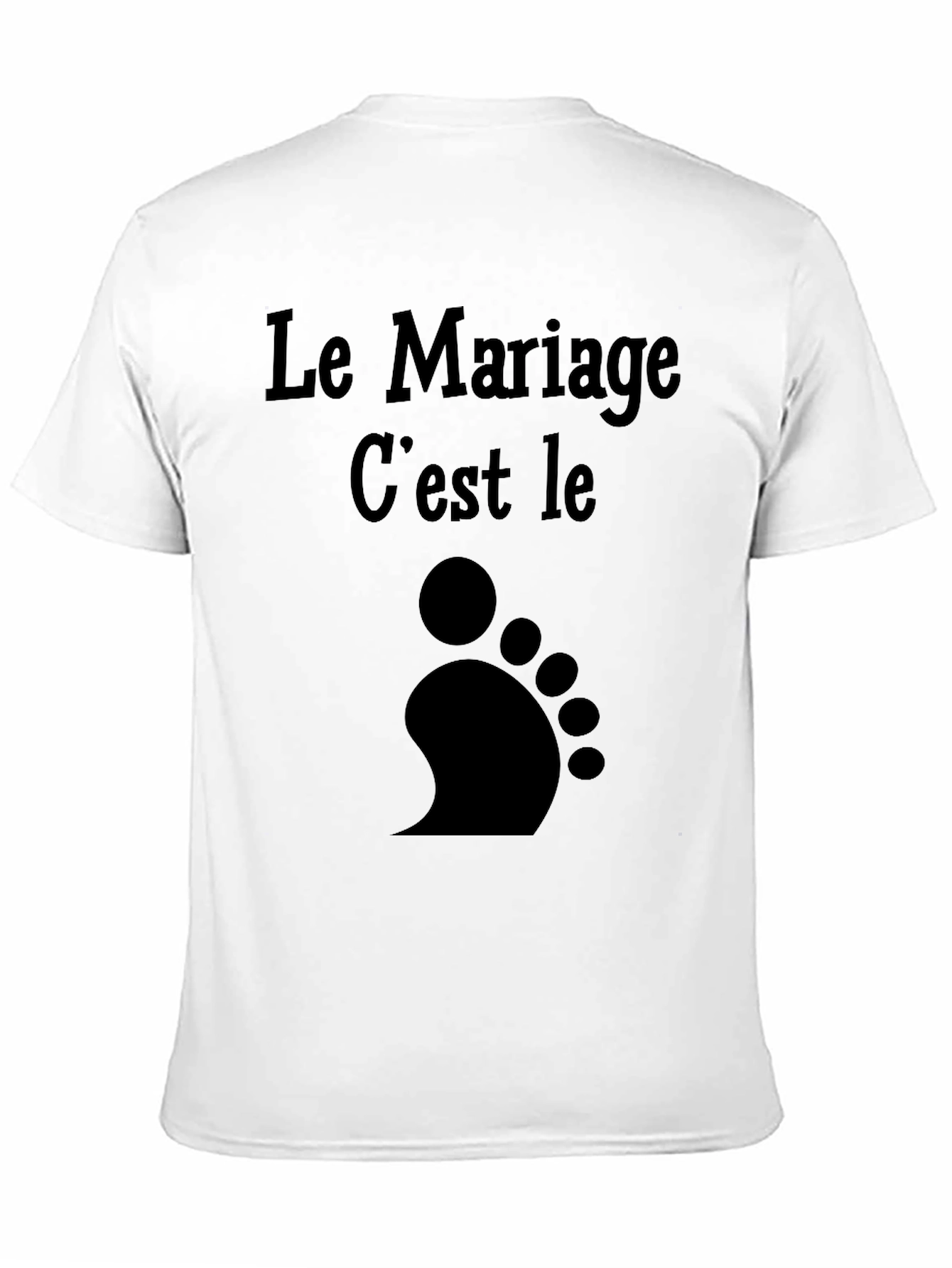Funny Marriage is Footprints Black T-Shirt
