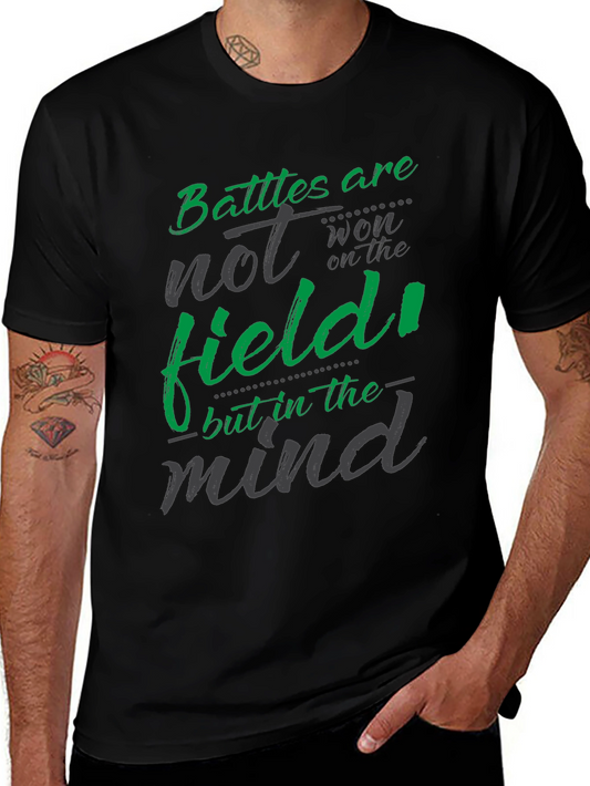 Battles are won in the mind Black T-shirt
