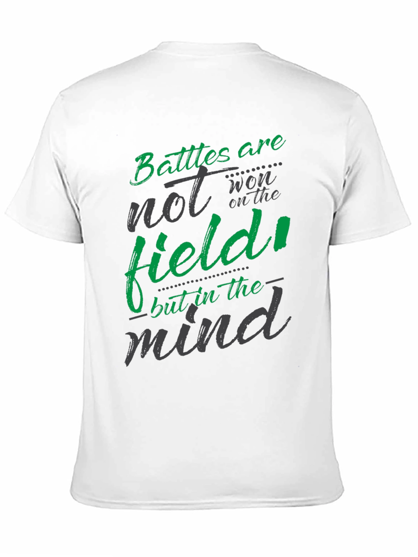 Battles are won in the mind Black T-shirt