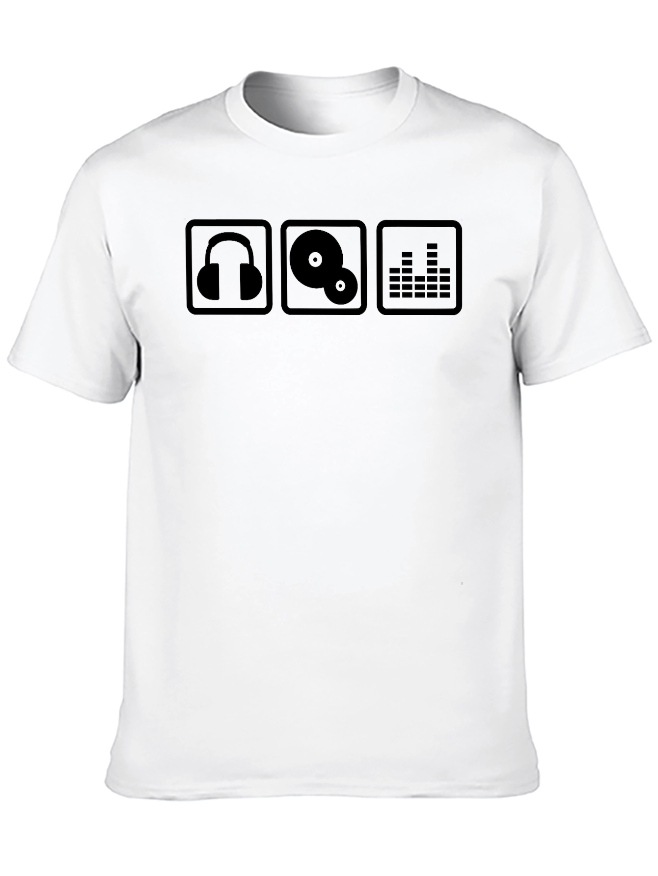 DJ Music Icons T-Shirt - Headphones Vinyl Equalizer