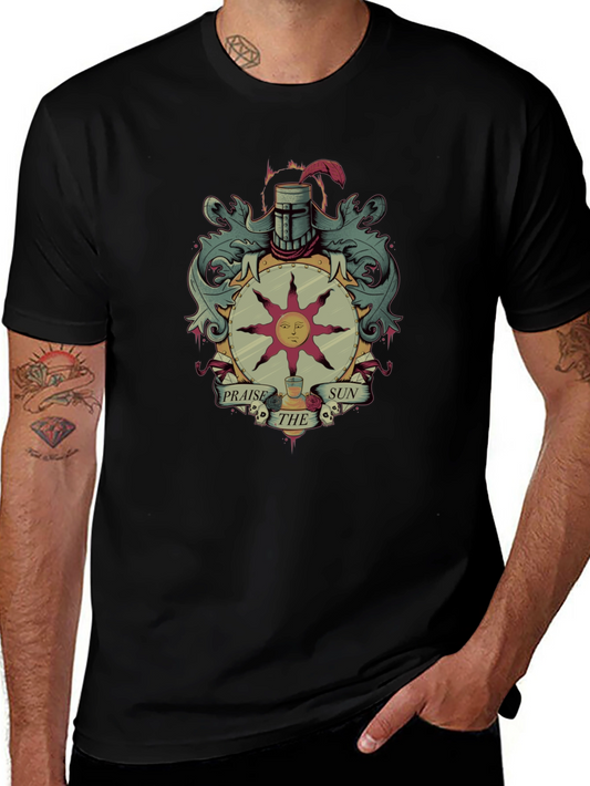 Praise the Sun Knight T-Shirt - Dark Souls Inspired Tee
