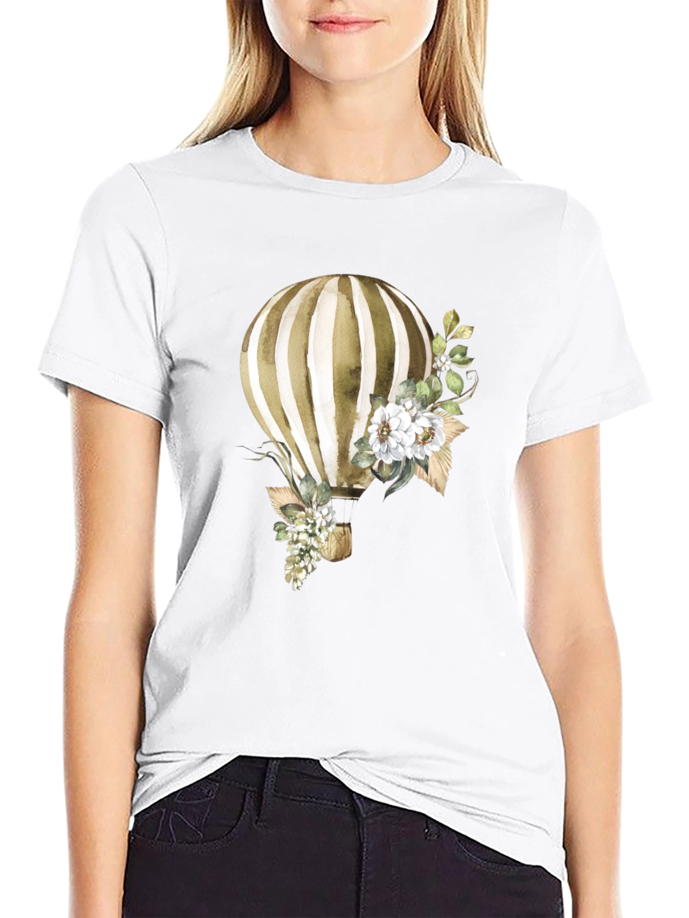 Balloon & Floral Graphic Tee