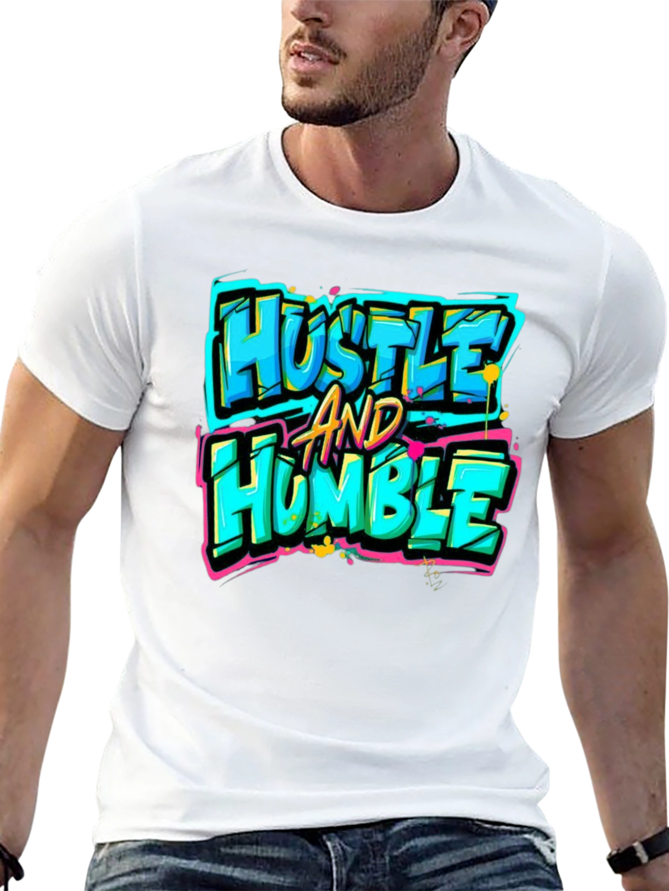 Hustle & Humble Graphic T-Shirt - Streetwear Style