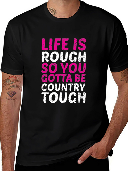 Country Tough Graphic Tee - Mens Black T-Shirt