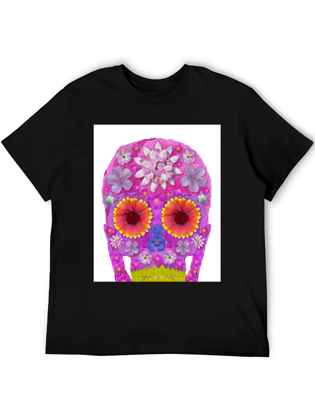 Floral Sugar Skull Graphic T-Shirt