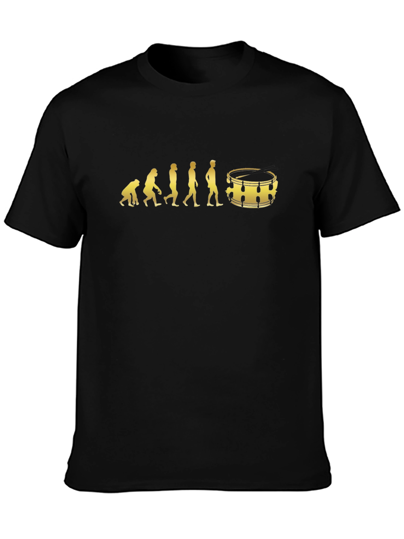 Drummer Evolution Graphic T-Shirt - Black Cotton Tee