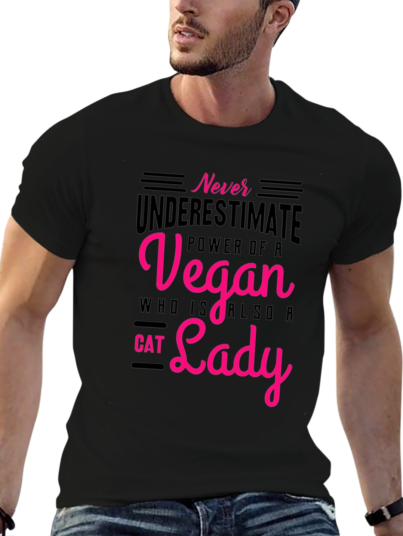 Vegan Cat Lady T-Shirt: Never Underestimate the Power!
