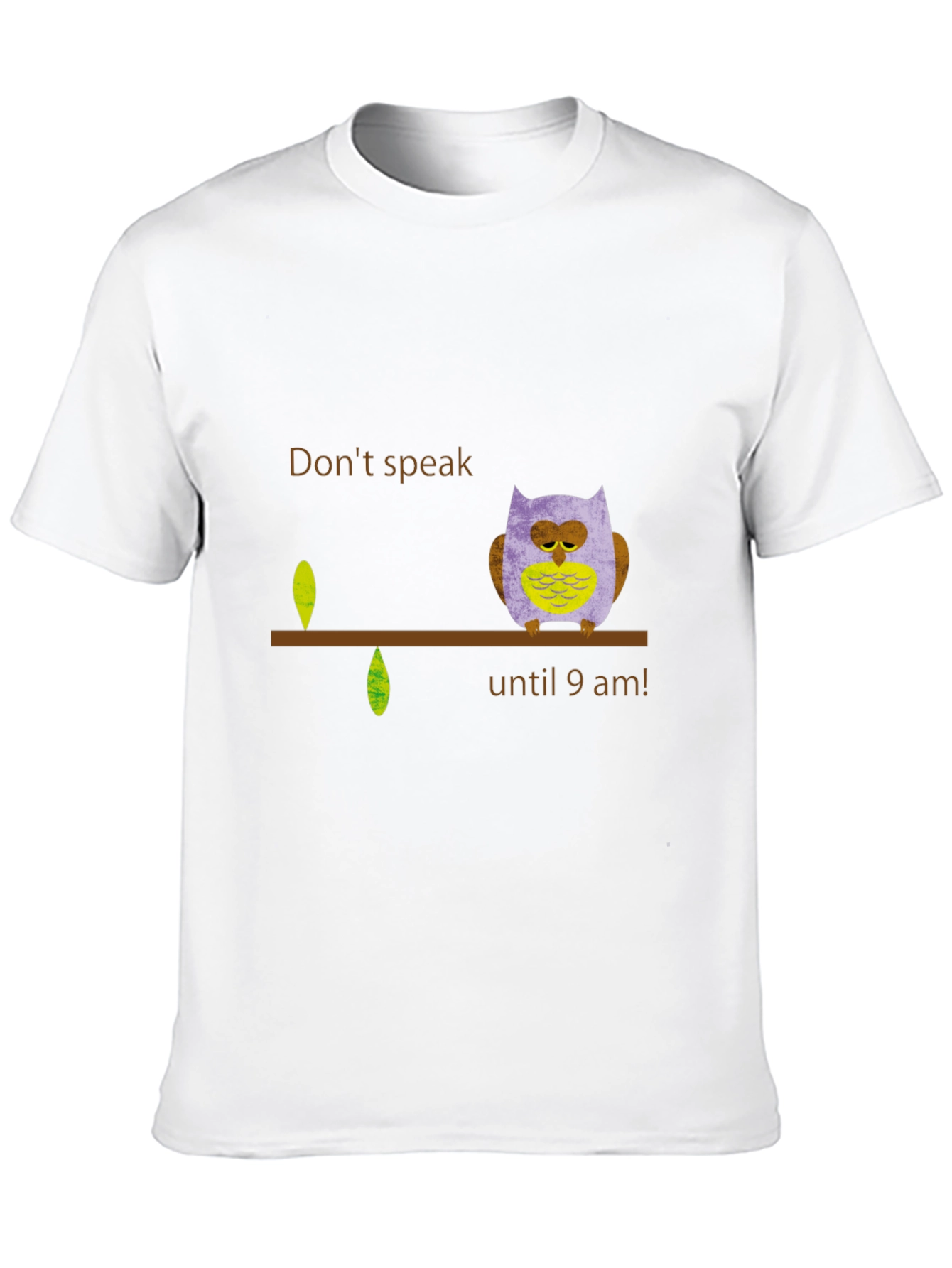 Dont Speak Until 9 AM Owl Graphic Tee