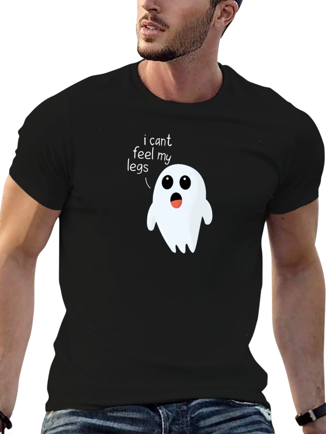 Funny Ghost Legs Graphic T-Shirt