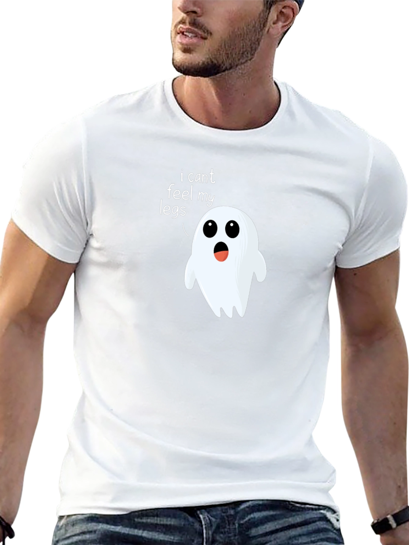 Funny Ghost Legs Graphic T-Shirt