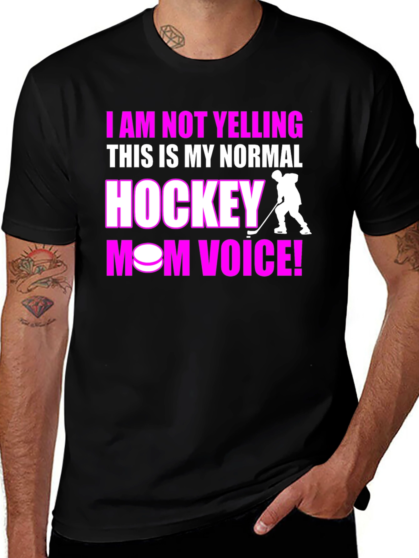 Hockey Mom Voice Graphic T-Shirt