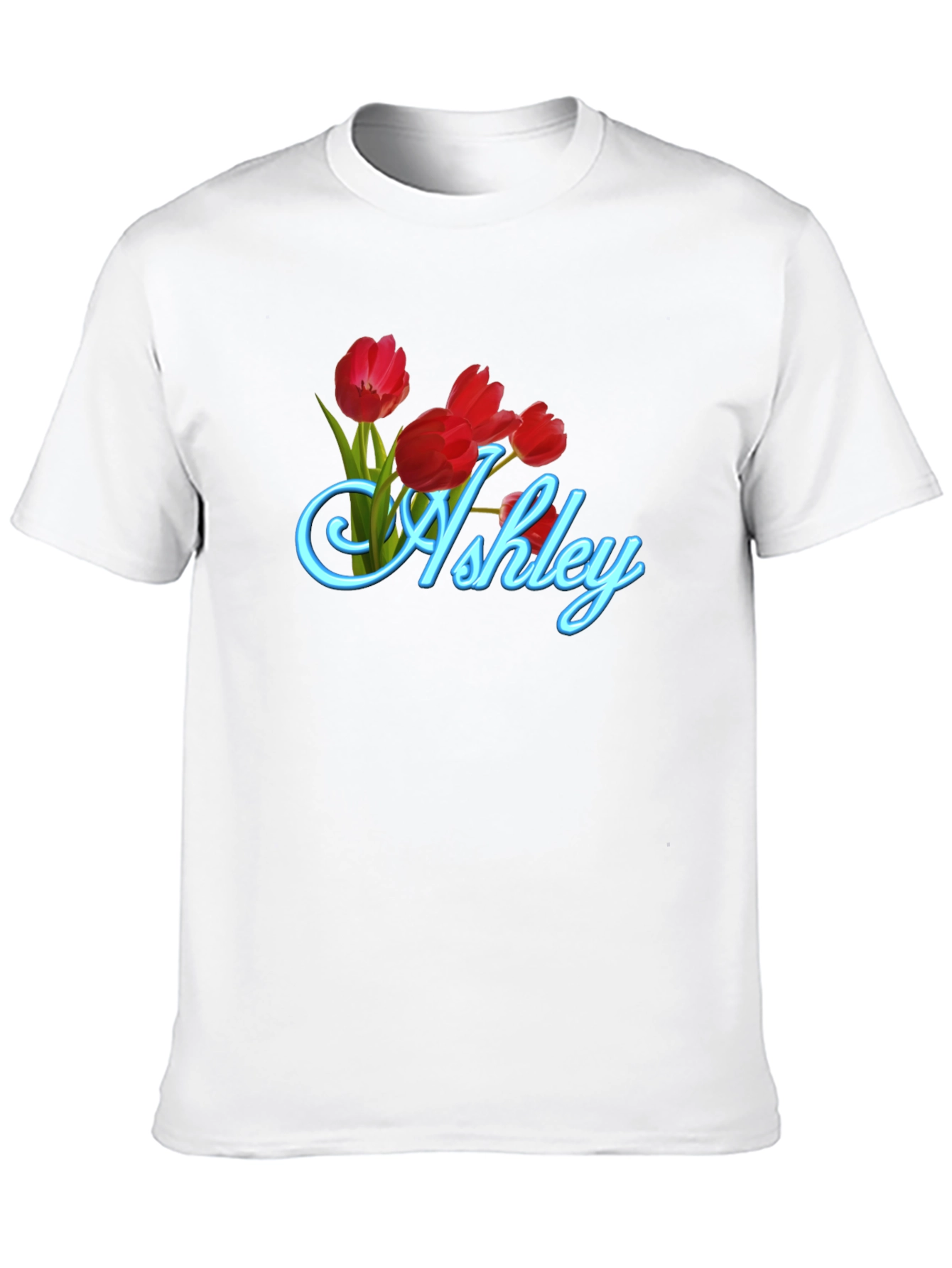 Ashley Floral Tulip Black T-Shirt